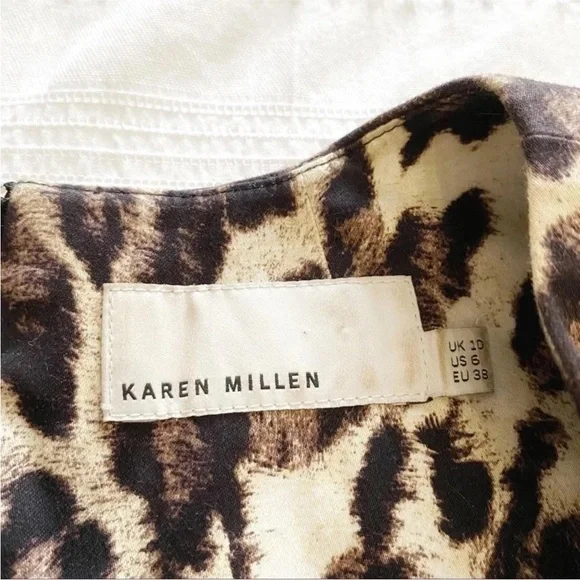 Karen Millen Fit & Flare Leopard Print Midi Dress - Picture 6 of 7